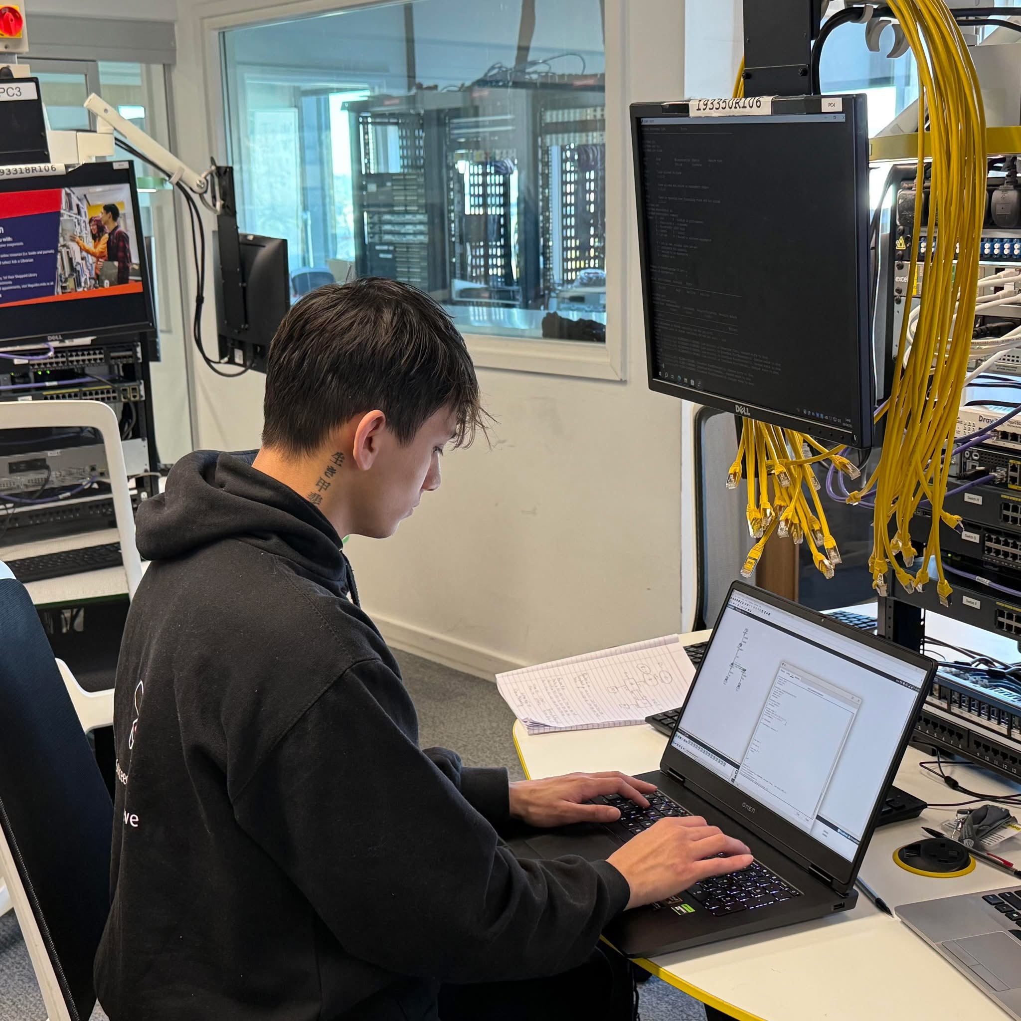 Figo Figo in the Cisco networking lab